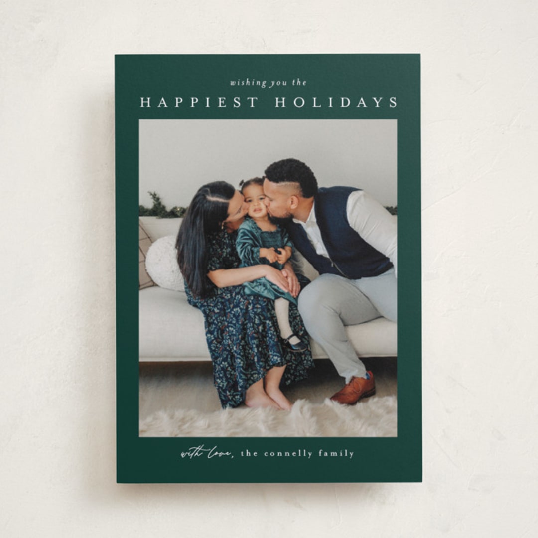 "Frame of Happiness" - Holiday Cards in Hunter by Chris Griffith - Front