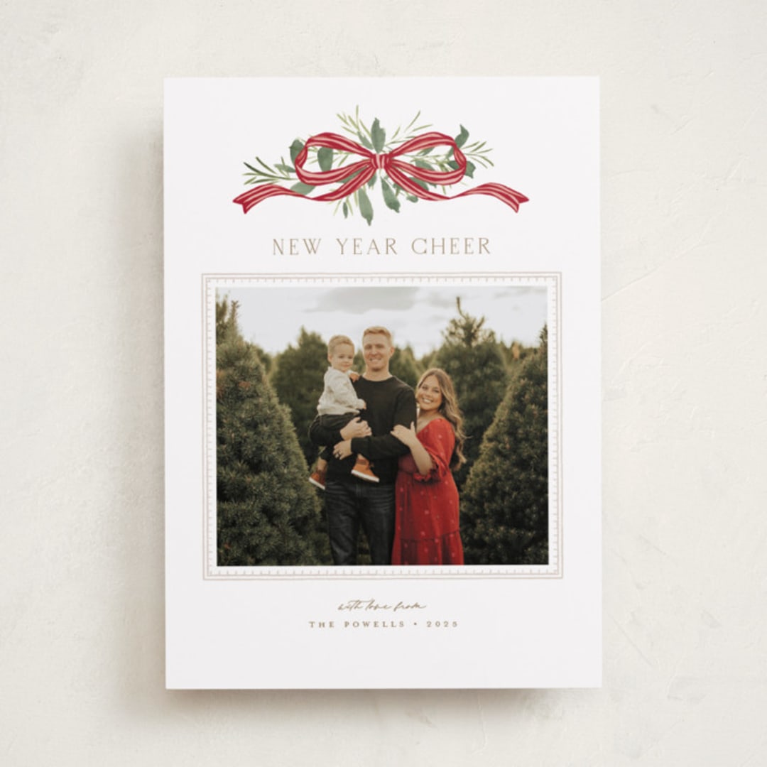 "Greenery Swag" - Holiday Cards in Santa by Everett Paper Goods - Front