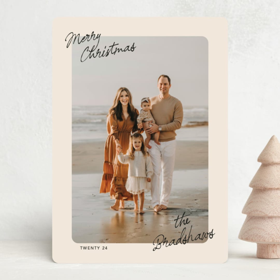 "Analogue" - Holiday Cards in Pudding by Creo Study - Front