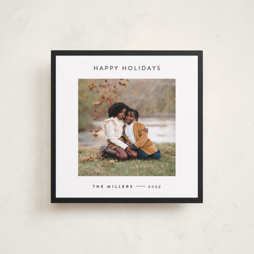 "square" - Holiday Cards in Charcoal by JoAnn Jinks - Front