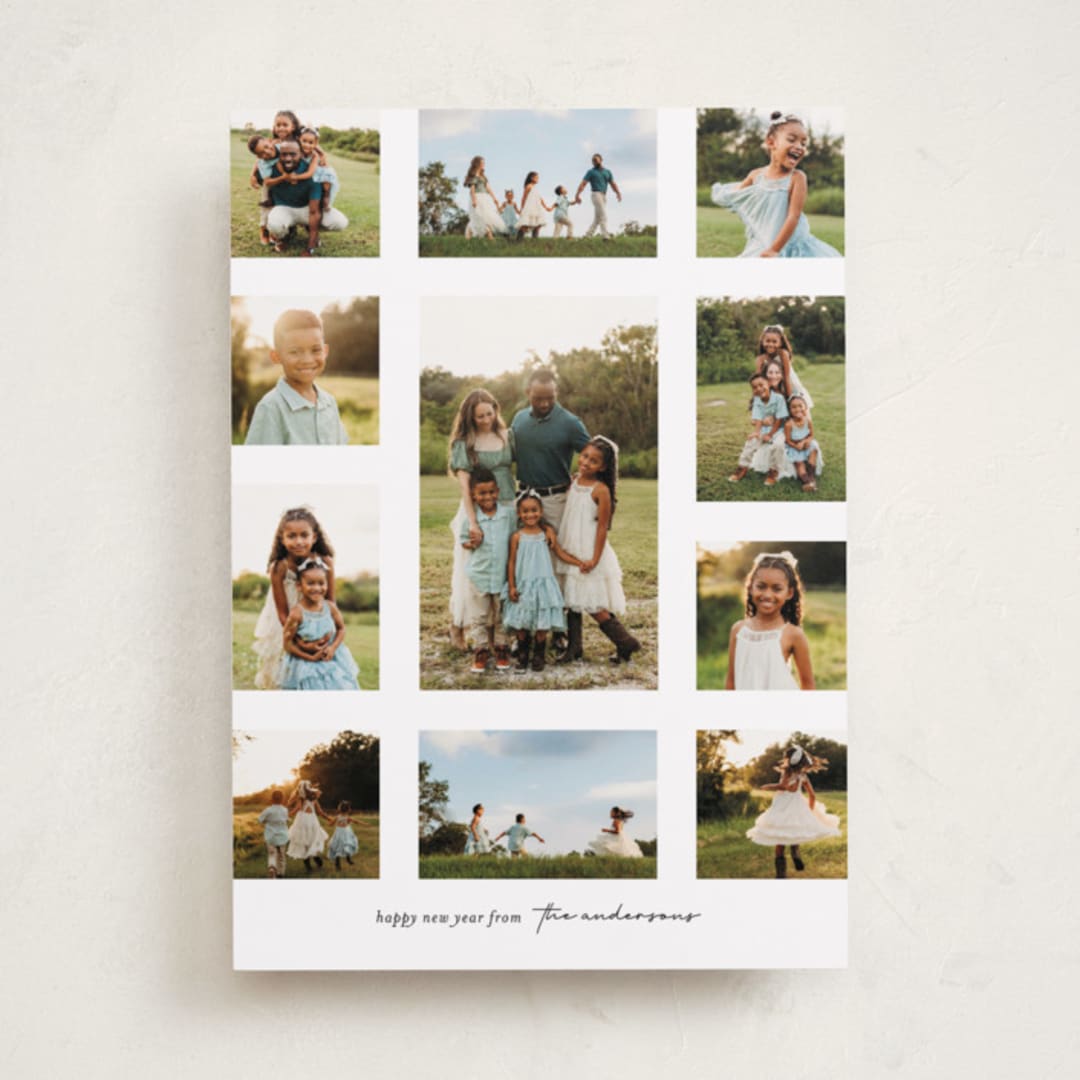 "Holiday Yearbook" - Holiday Cards in Snow by Angela Garrick - Front