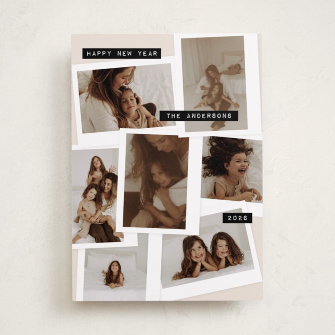 "Uniquely Us" - Holiday Cards in Marshmallow by Claudia Orengo - Front