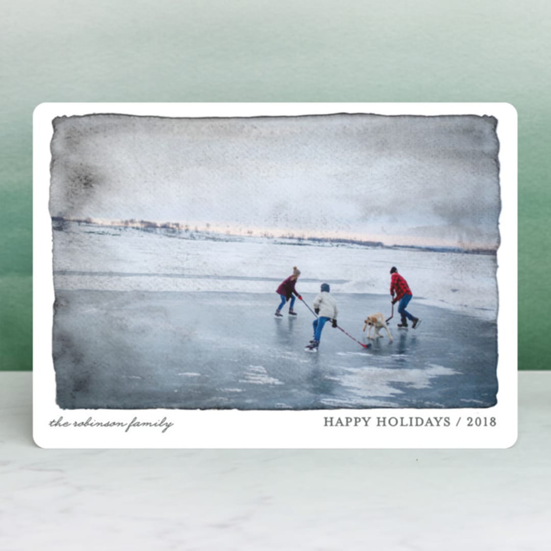 "Aquarelle" - Holiday Cards in Ash by cambria - Front
