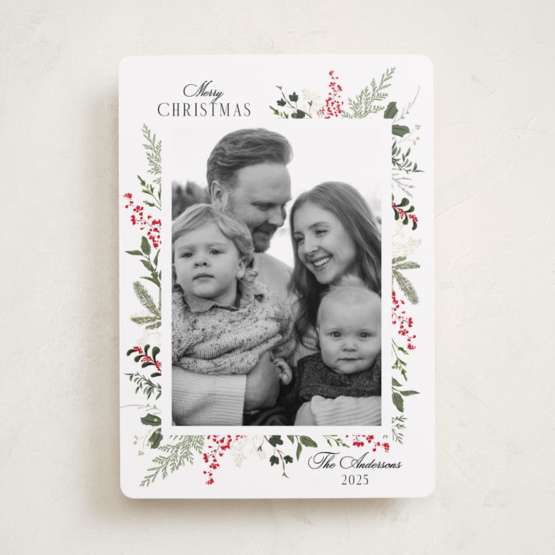 "Always Merry" - Holiday Cards in Candy Cane by Susan Moyal - Front