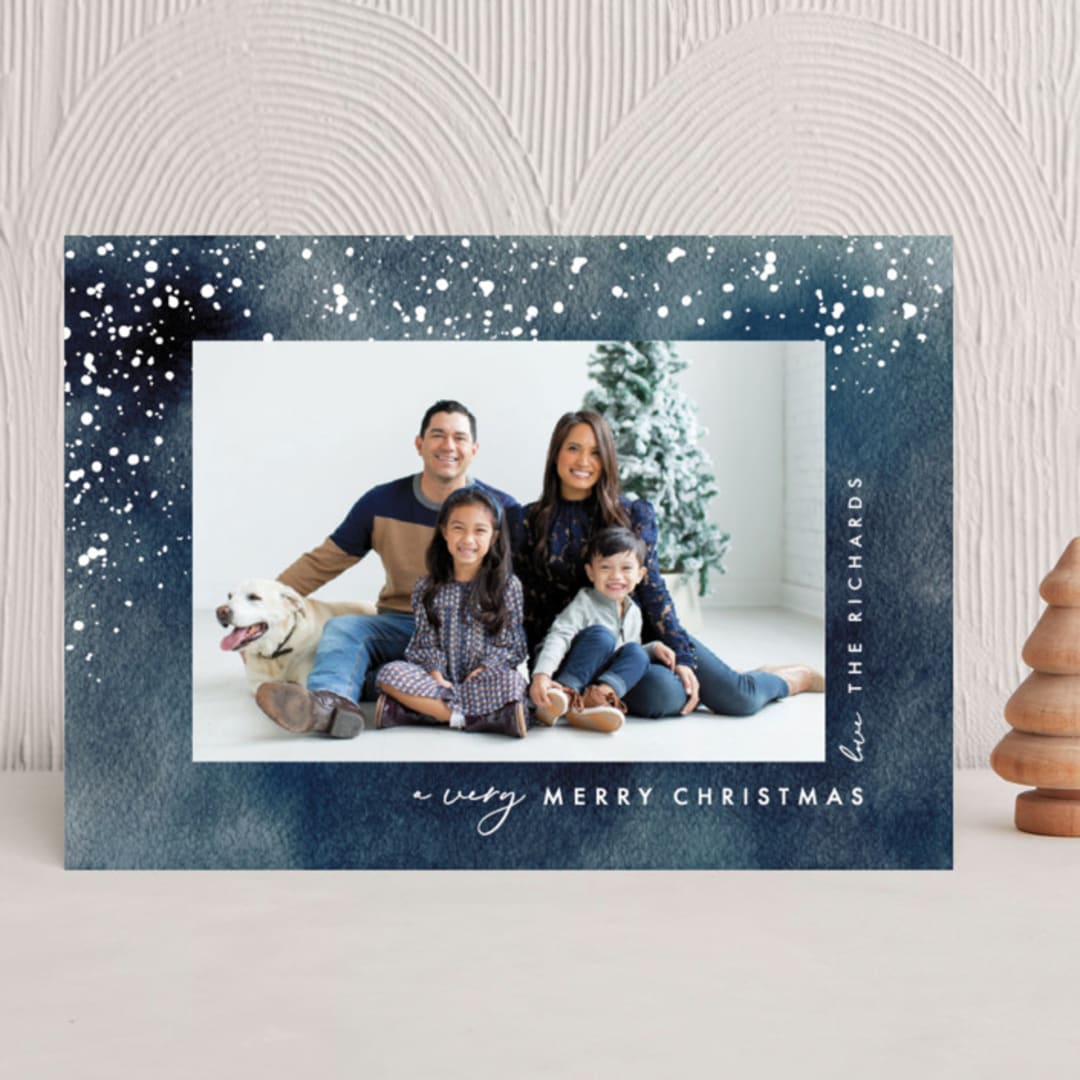 "Snowy Inky" - Holiday Cards in Midnight by Penny Eversole - Front