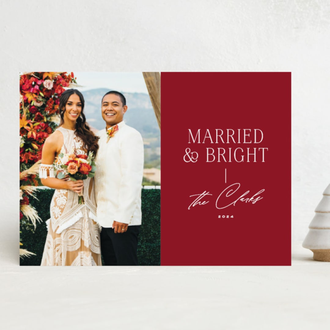 "Oh so bright" - Holiday Cards in Brick by Jessica Corliss - Front