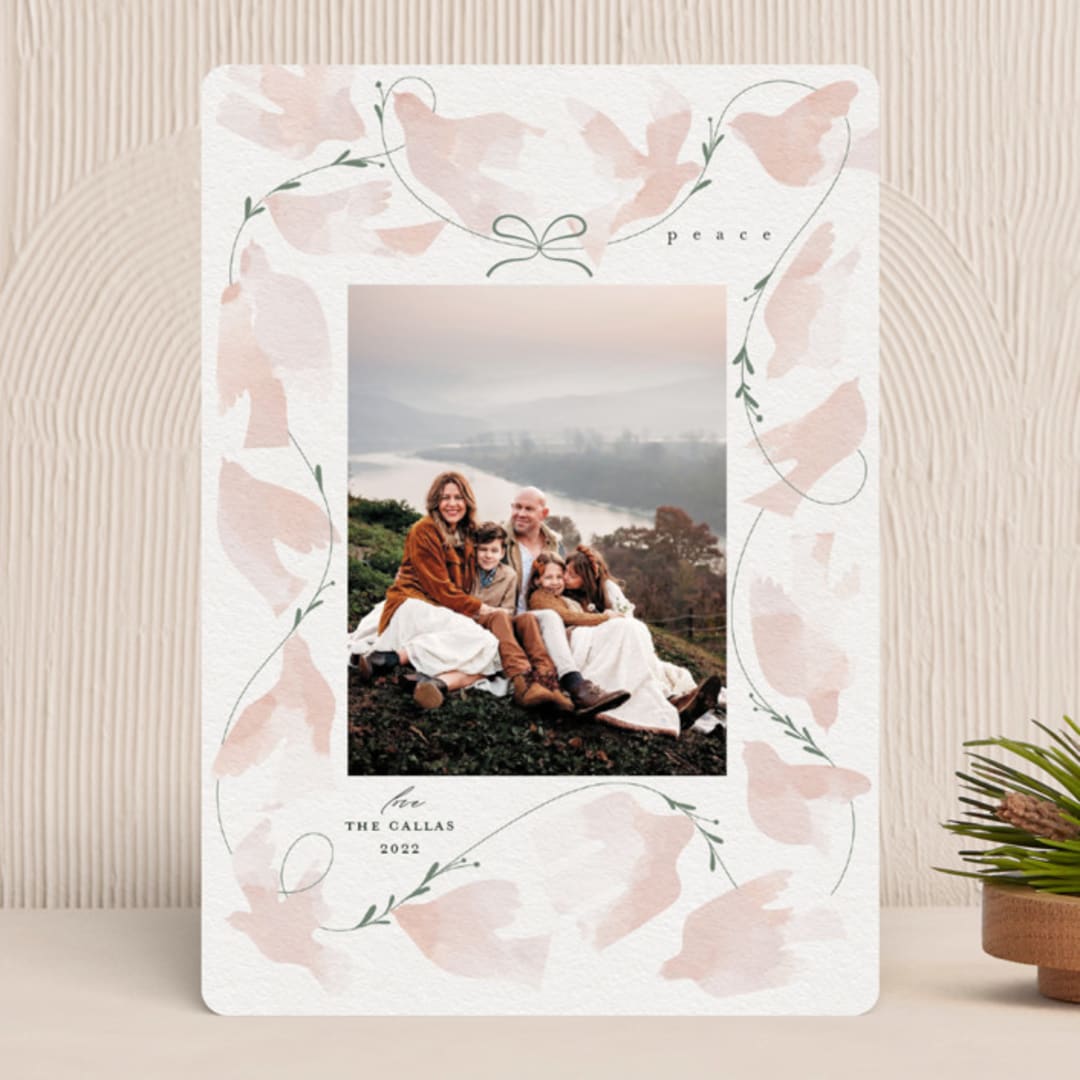 "Sempre" - Holiday Cards in Winter Rose by Carrie ONeal - Front