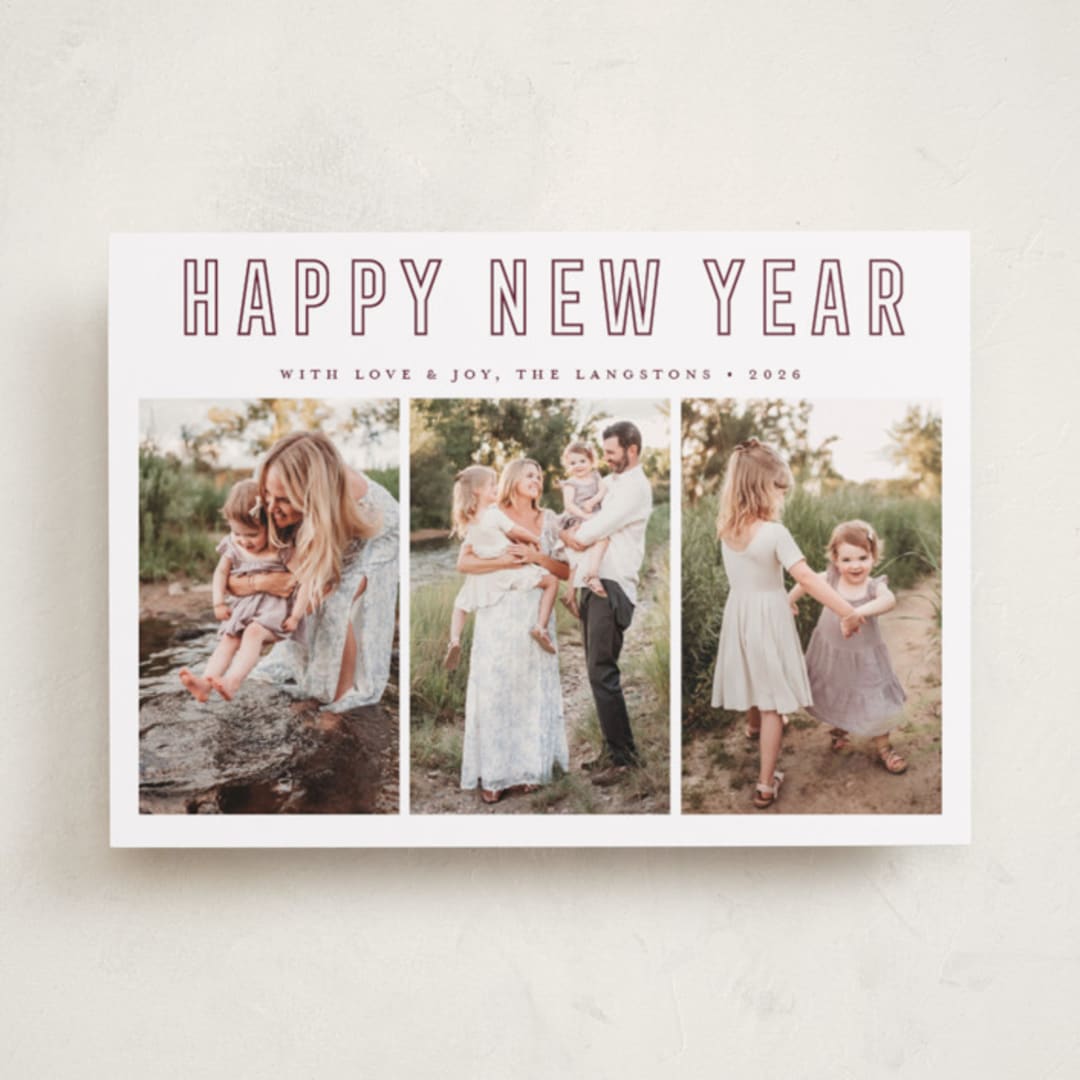 "Triple Happiness" - Holiday Cards in Snow by Juliana Zimmermann - Front