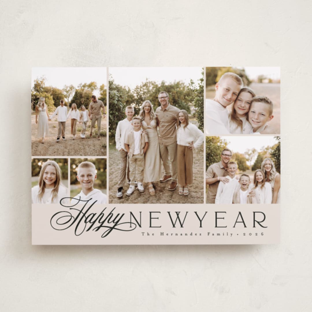 "classic layout" - Holiday Cards in Vanilla by Christy Hy Lee - Front