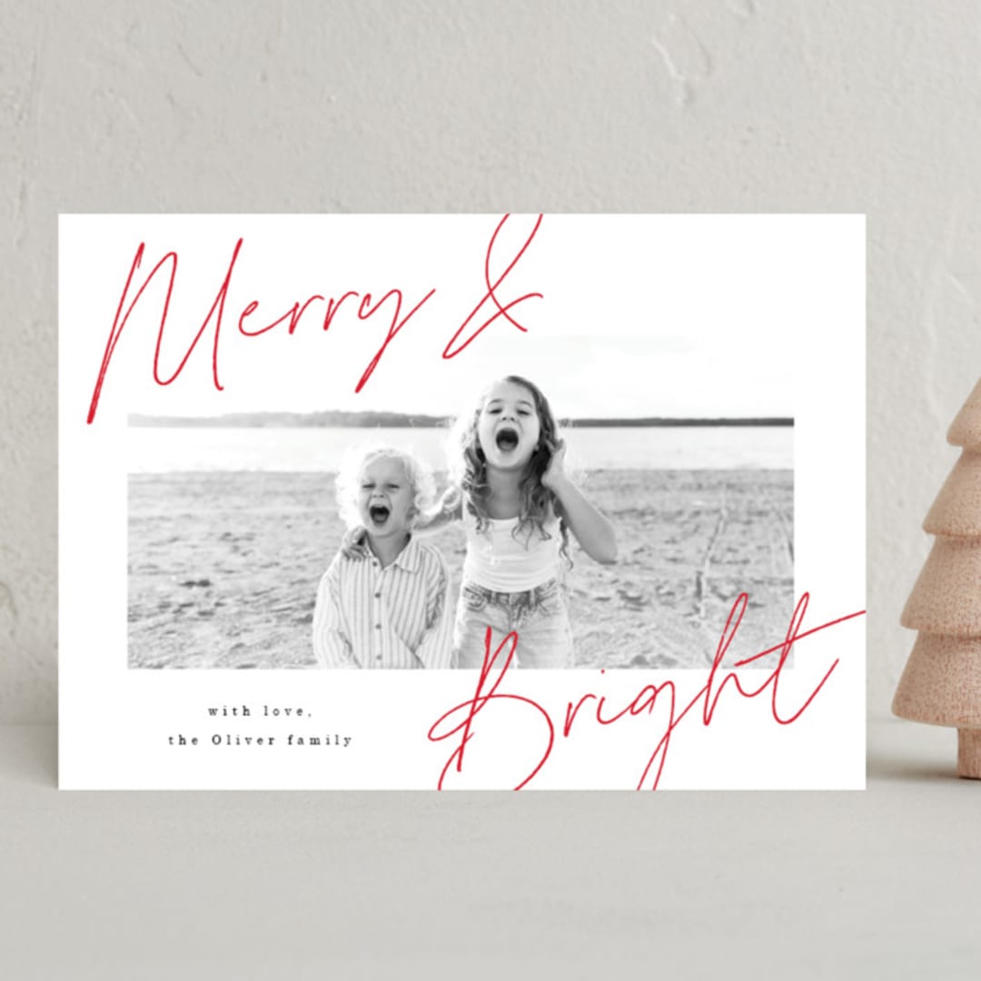 "Signed" - Holiday Cards in Holly Berry by AK Graphics - Front