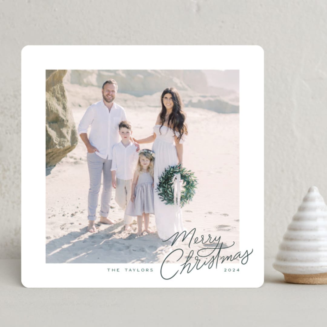 "Merrily Written" - Holiday Cards in Juniper by Jenna Holcomb - Front