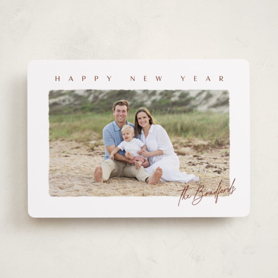 "Merry & Minimal" - Holiday Cards in Wine by Ekko Studio - Front