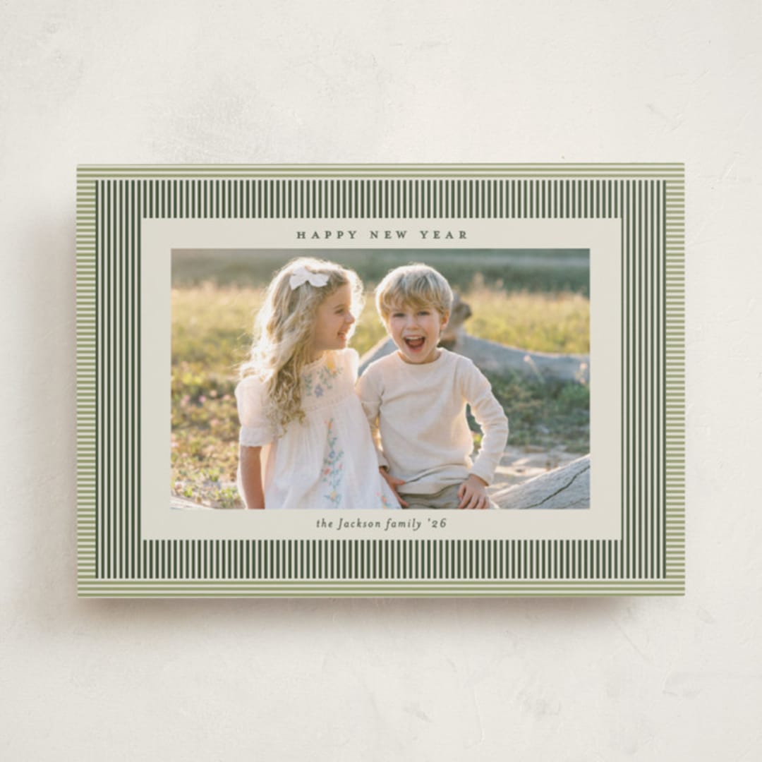 "chickadee" - Holiday Cards in Spruce by Carolyn Nicks - Front