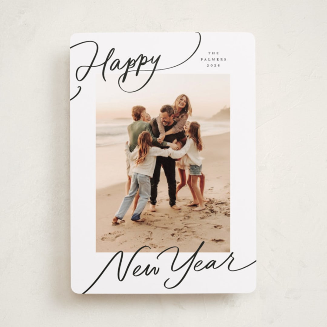 "Evoke" - Holiday Cards in Snow by Everett Paper Goods - Front