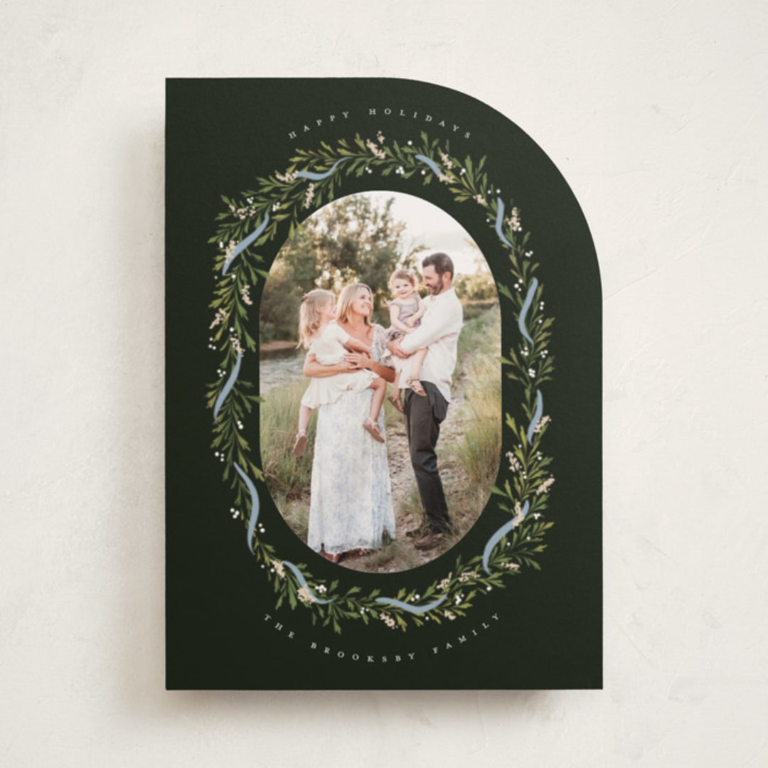 "Juniper Garland" - Holiday Cards in Juniper Berry by Erin L. Wilson - Front