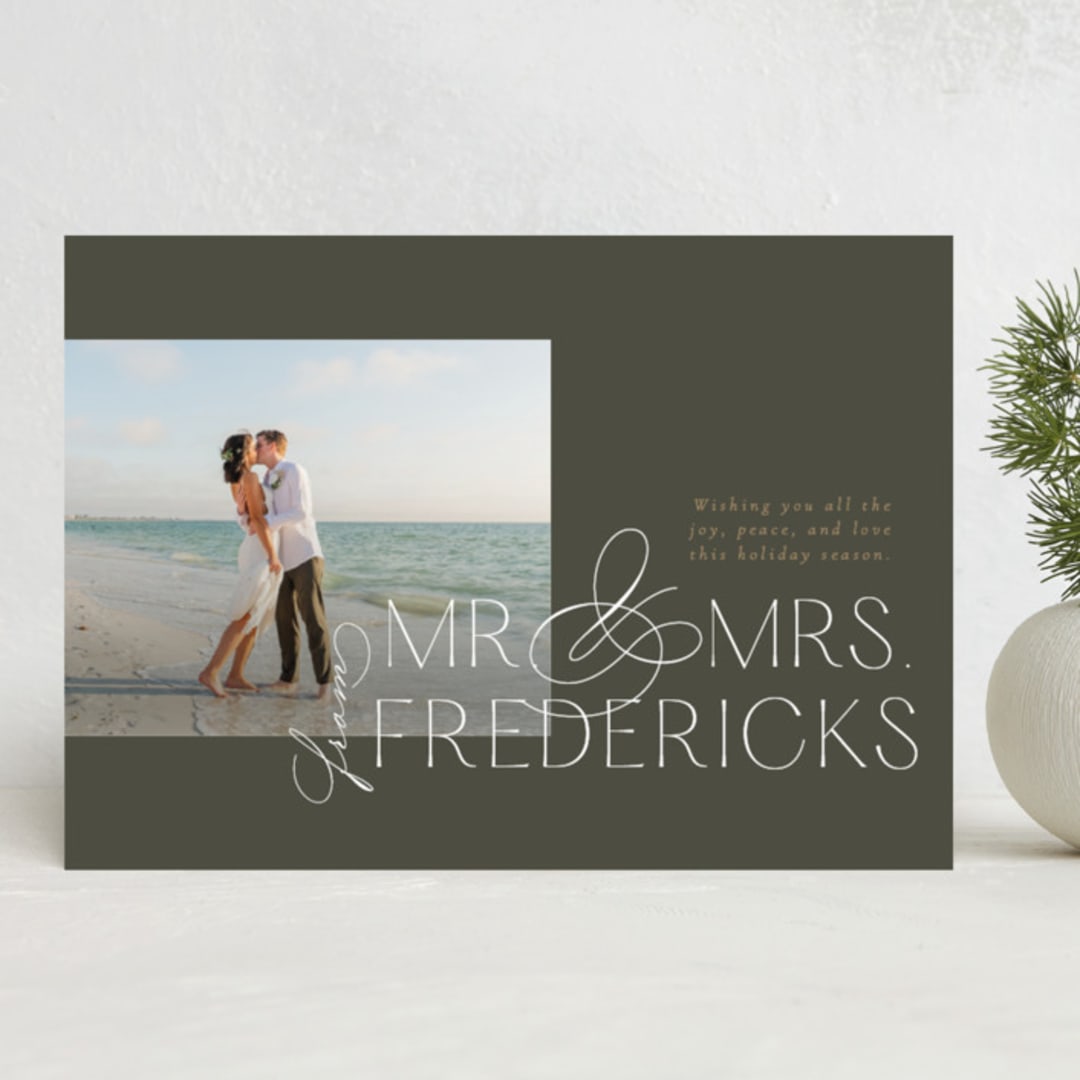 "Holiday Together" - Holiday Cards in Olive by Orasie - Front
