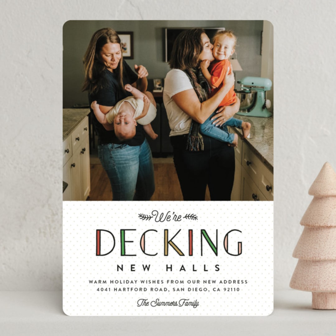 "Deck the New Halls" - Holiday Cards in Ivory by Erica Krystek - Front