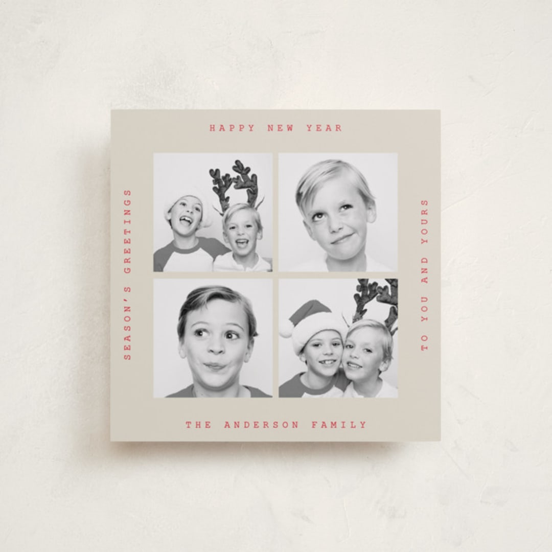 "typewriter collage" - Holiday Cards in Cookie by Cass Loh - Front