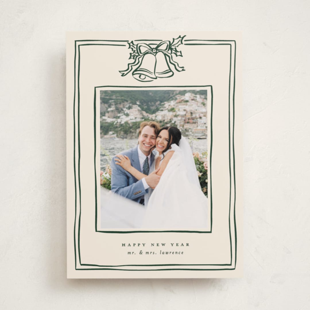 "Christmas Coquette" - Holiday Cards in Evergreen by Ekko Studio - Front