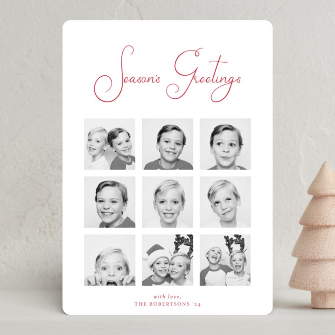 "Augusta" - Holiday Cards in Santa Suit by Blustery August - Front