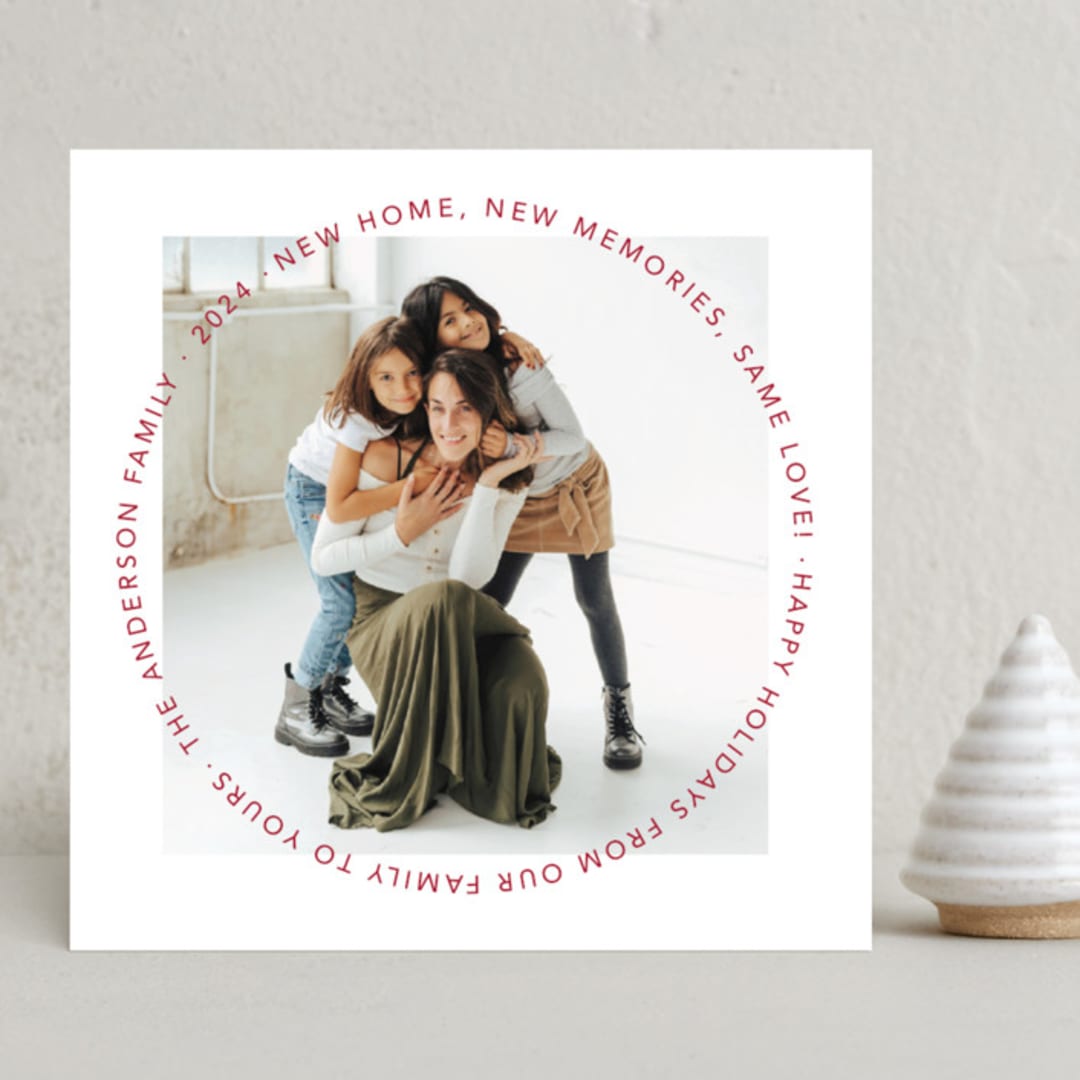 "Solstice" - Holiday Cards in Ruby by Jelena Vuletic - Front