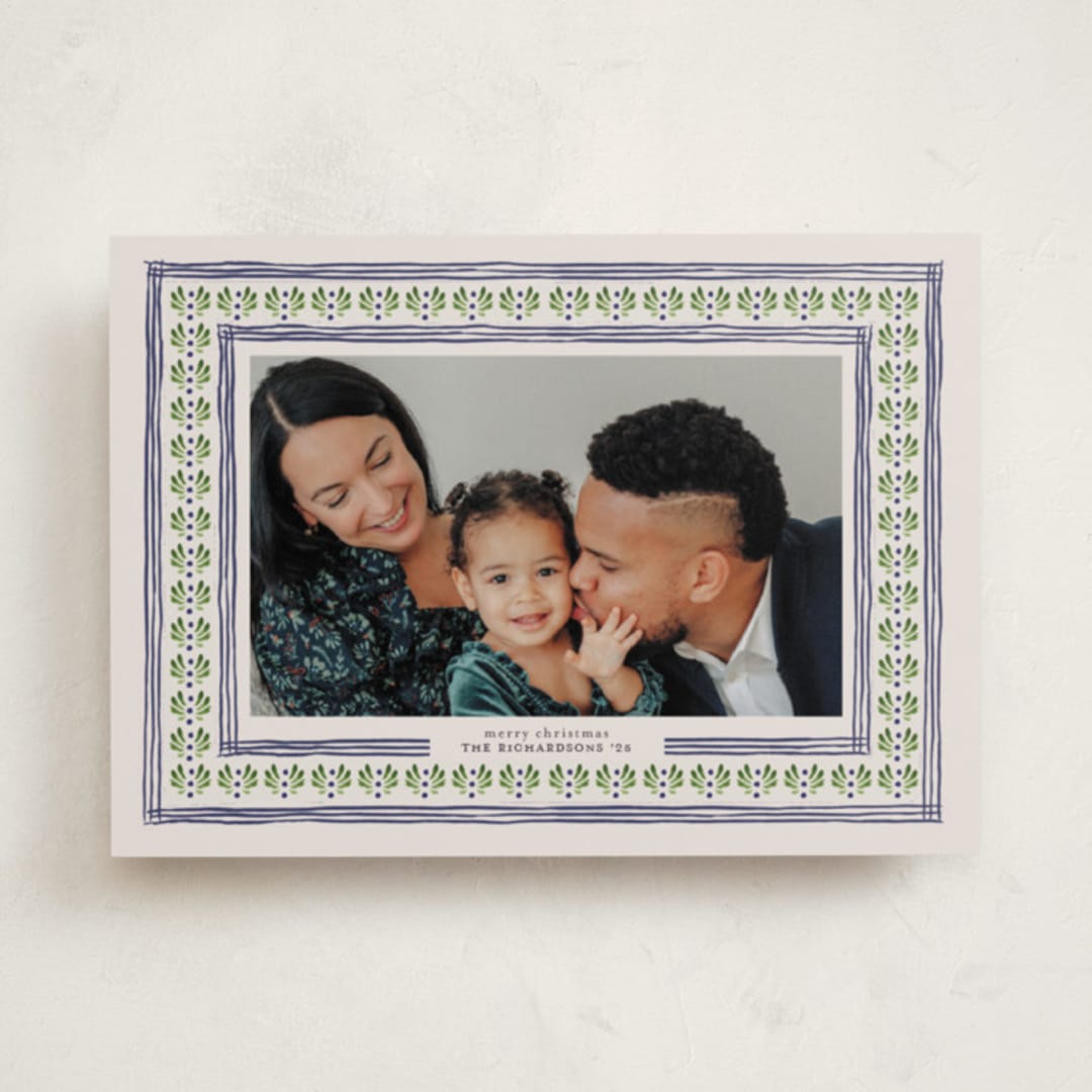 "Little Details" - Holiday Cards in Navy by Claudia Orengo - Front