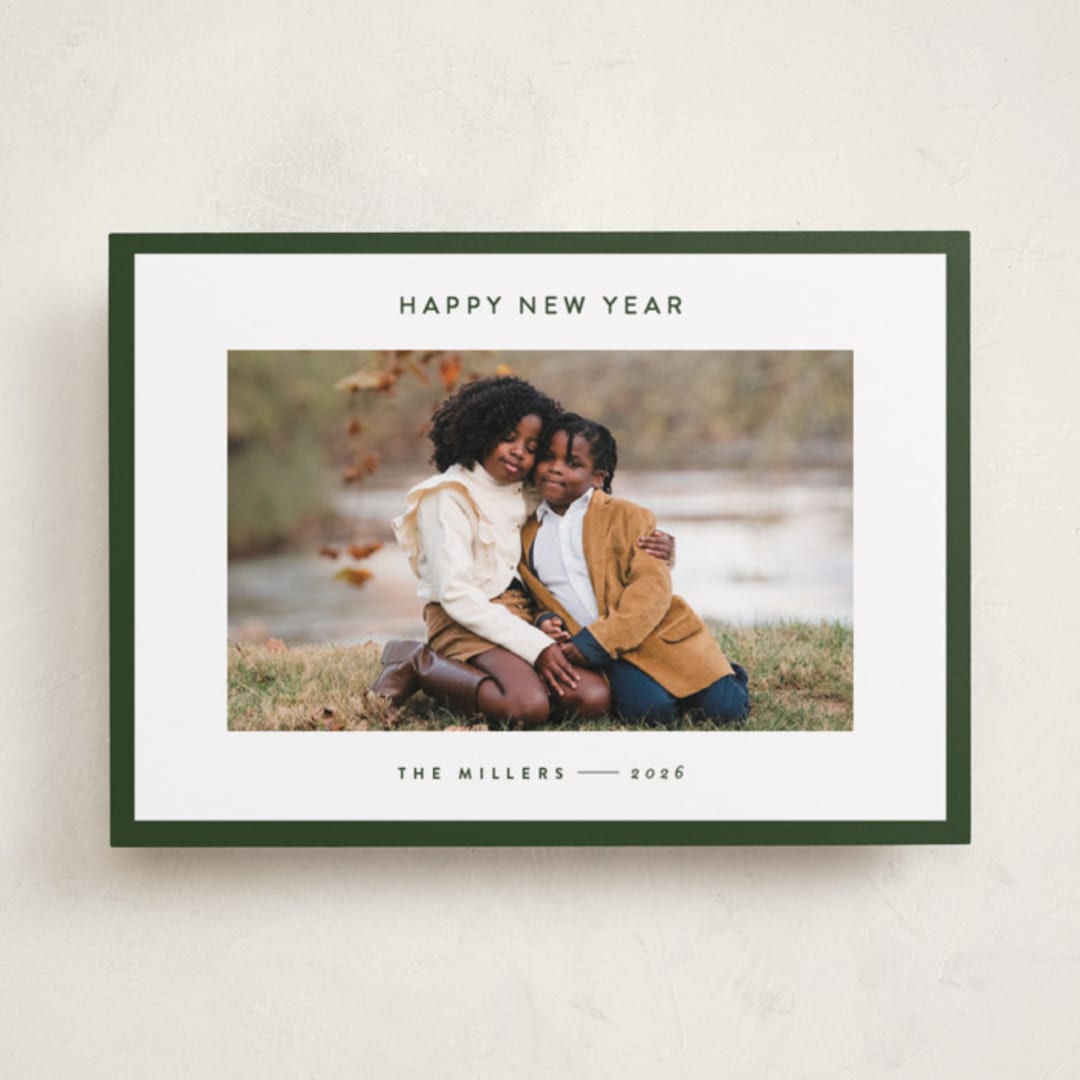 "Border" - Holiday Cards in Spruce by JoAnn Jinks - Front