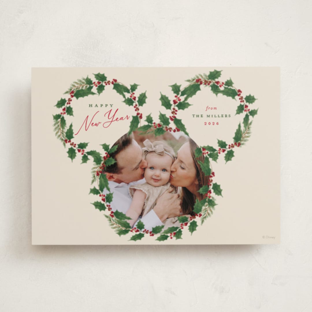 "Disney's Mickey Wreath" - Holiday Cards in Cookie Dough by Susan Zinader - Front