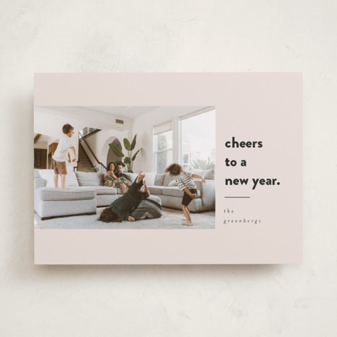"Messy & Bright" - Holiday Cards in Blush by Iveta Angelova - Front