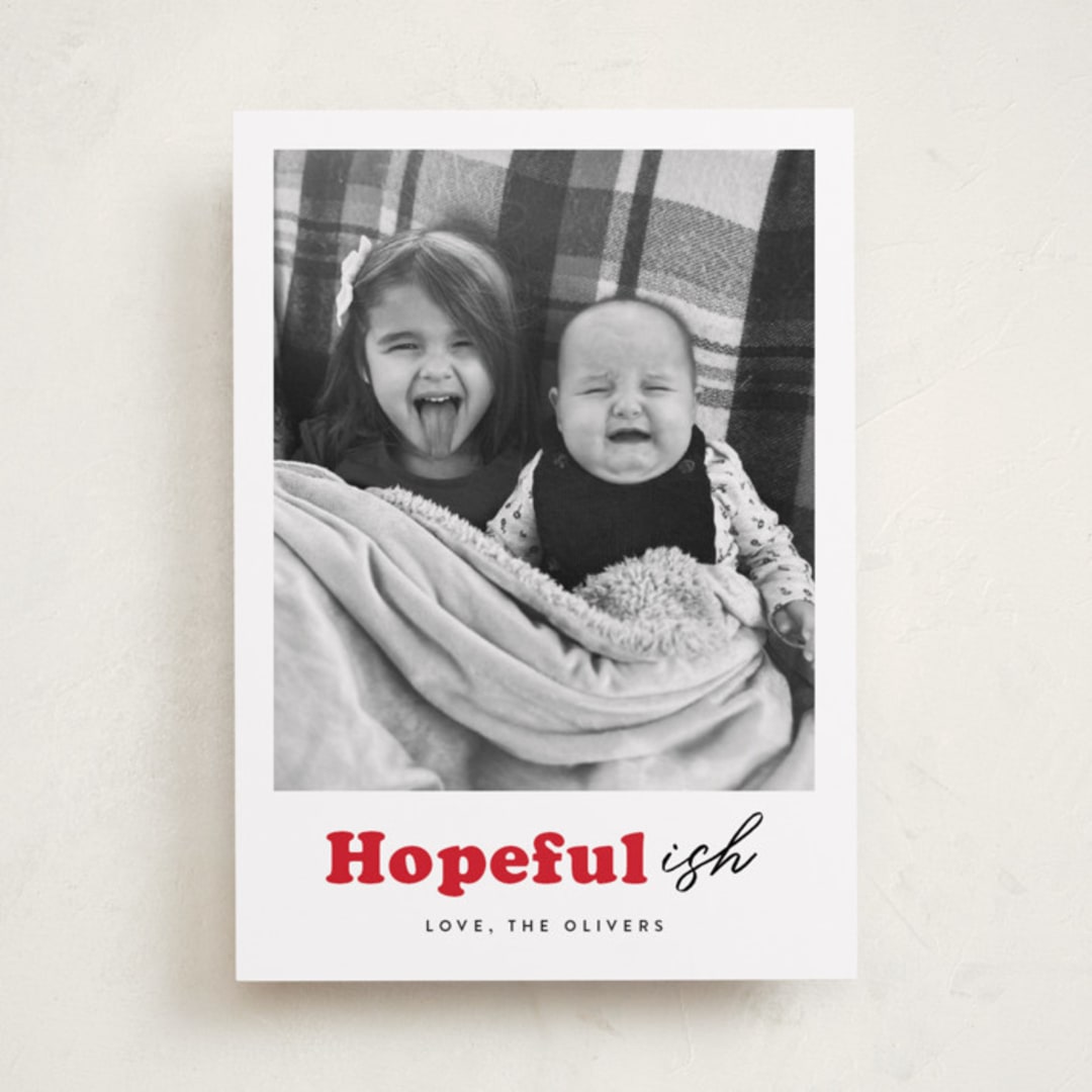 "Festive-ish" - Holiday Cards in Holly by Carrie ONeal - Front