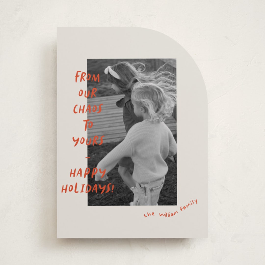 "Happy Chaos" - Holiday Cards in Crimson by Vera Lim - Front