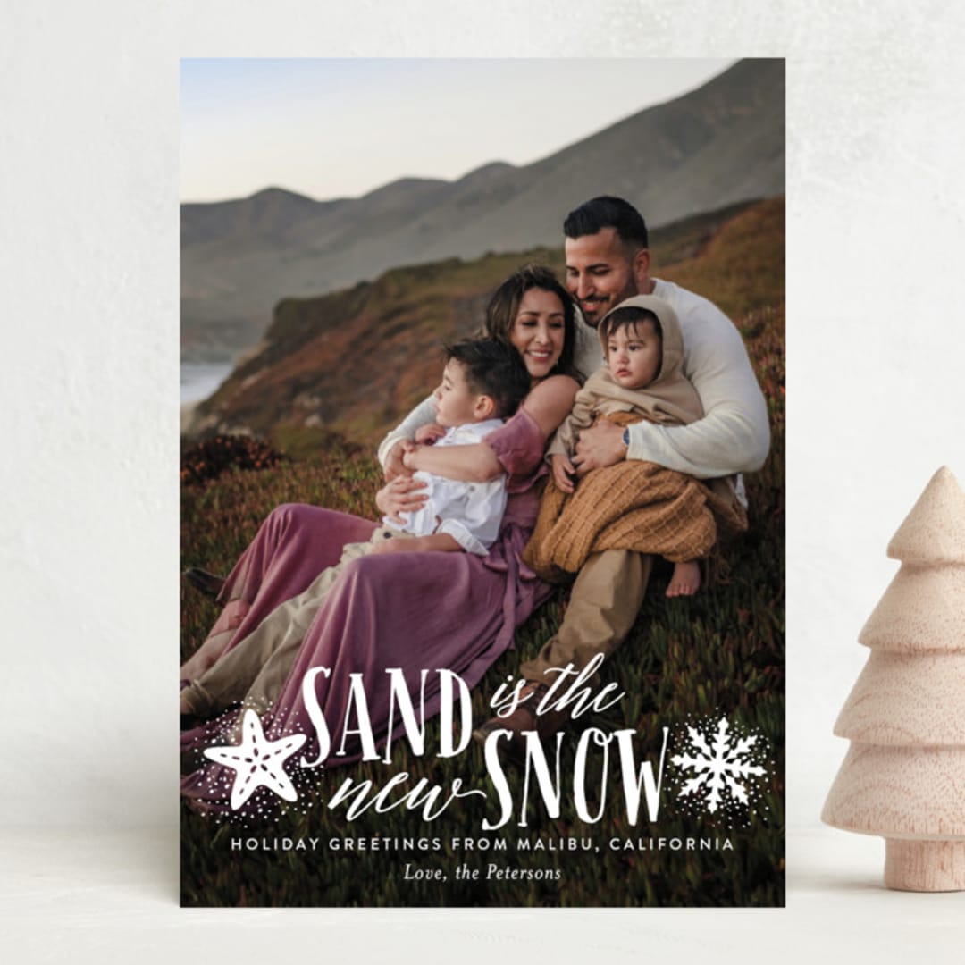 "Sand and Snow" - Holiday Cards in Shaved Ice by Ali Means - Front