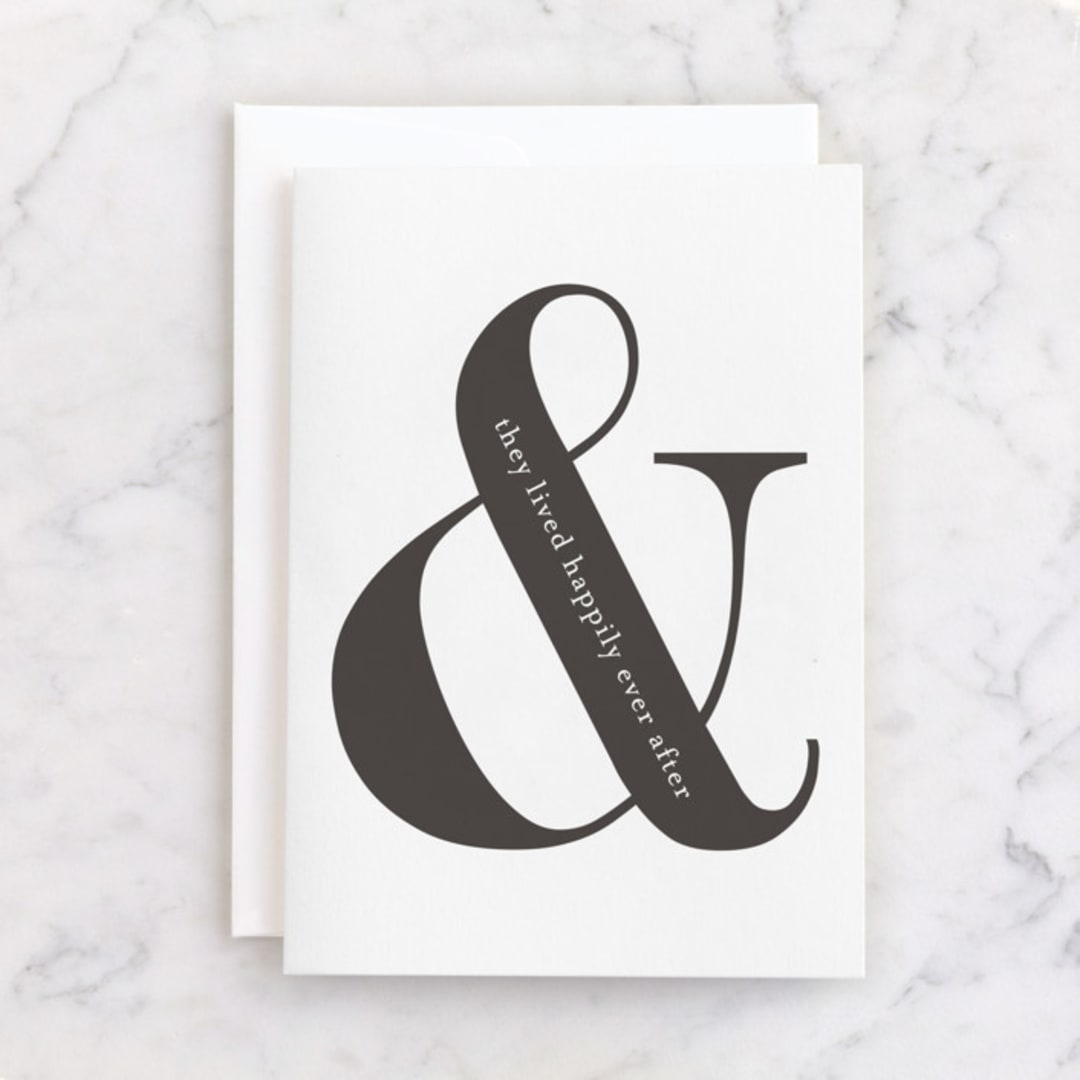 "Happily Ever After" - Single Greeting Cards in Ink by Kasia Labocki - Front