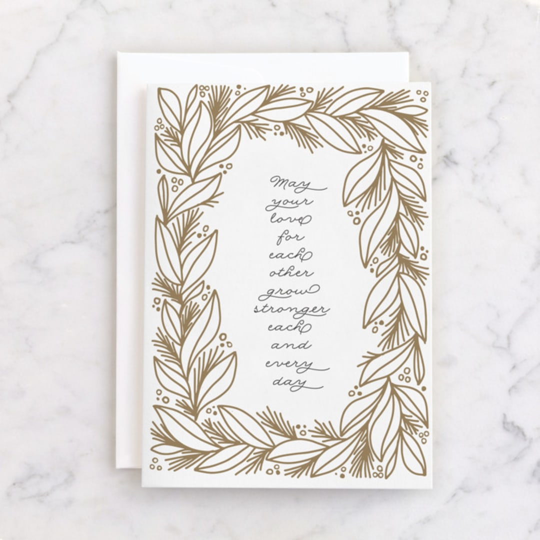 "Each and every day" - Single Greeting Cards in Latte by Ilze Lucero - Front