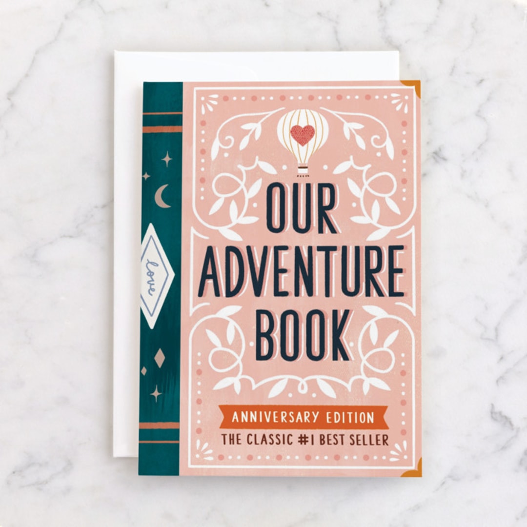 "Our Adventure book" - Single Greeting Cards in Petal by Cindy Chu - Front
