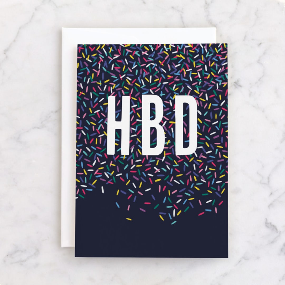 "Sprinkled" - Single Greeting Cards in Sparkly by Hooray Creative - Front