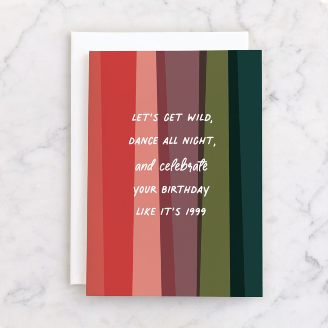 "Too Old" - Single Greeting Cards in Rainbow by Shari Margolin - Front