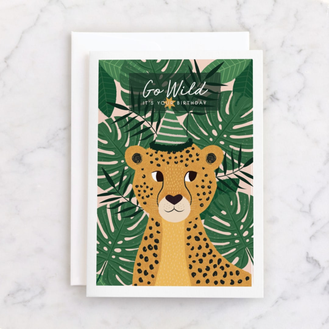 "Have a Wild birthday" - Single Greeting Cards in Jungle by Sabrin Deirani - Front