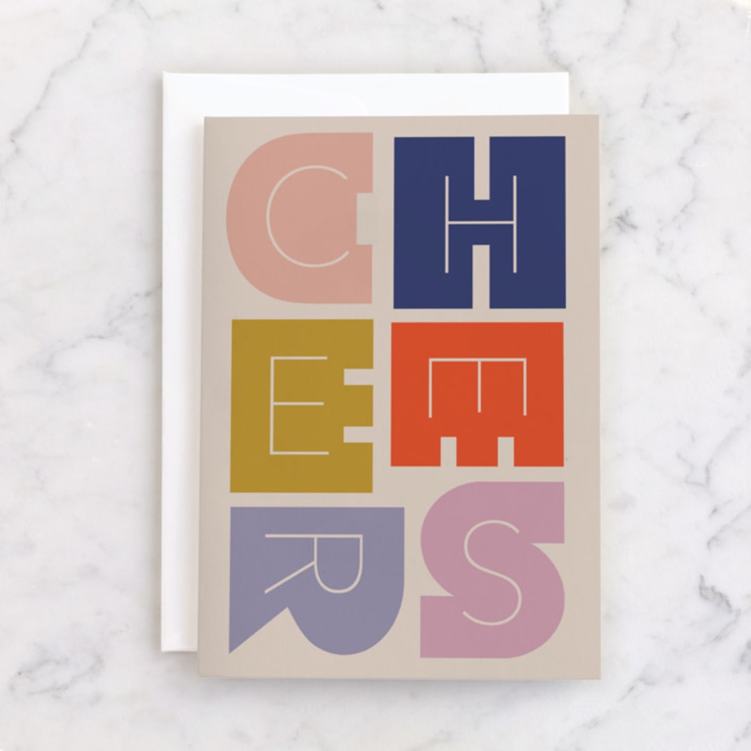 "frais" - Single Greeting Cards in Beige by Jennifer Lew - Front