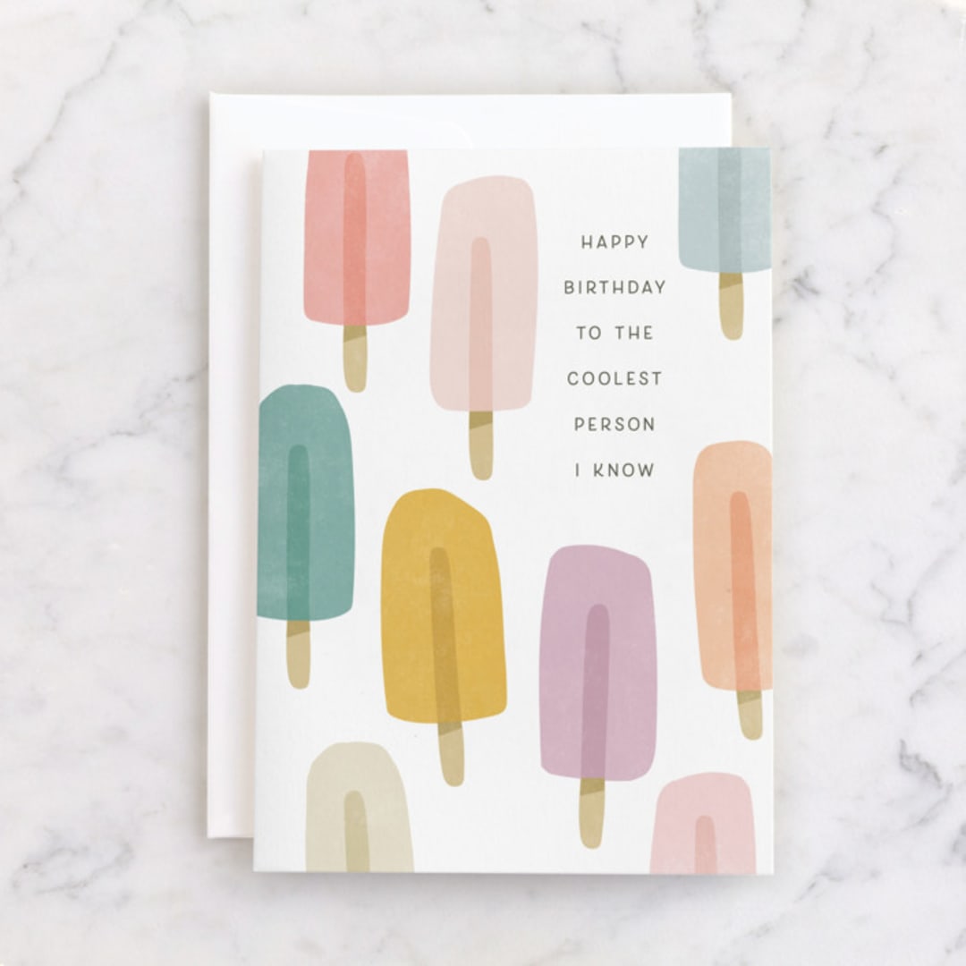 "the coolest person" - Single Greeting Cards in Colorful by Karidy Walker - Front