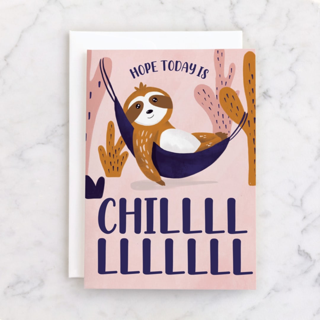 "Chill Birthday" - Single Greeting Cards in Rose by Gina Grittner - Front