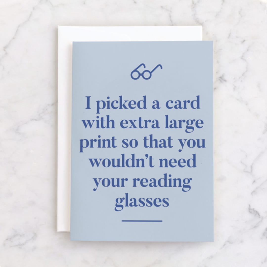 "extra large print" - Single Greeting Cards in Pool by Tanya Lee of Frooted Design - Front
