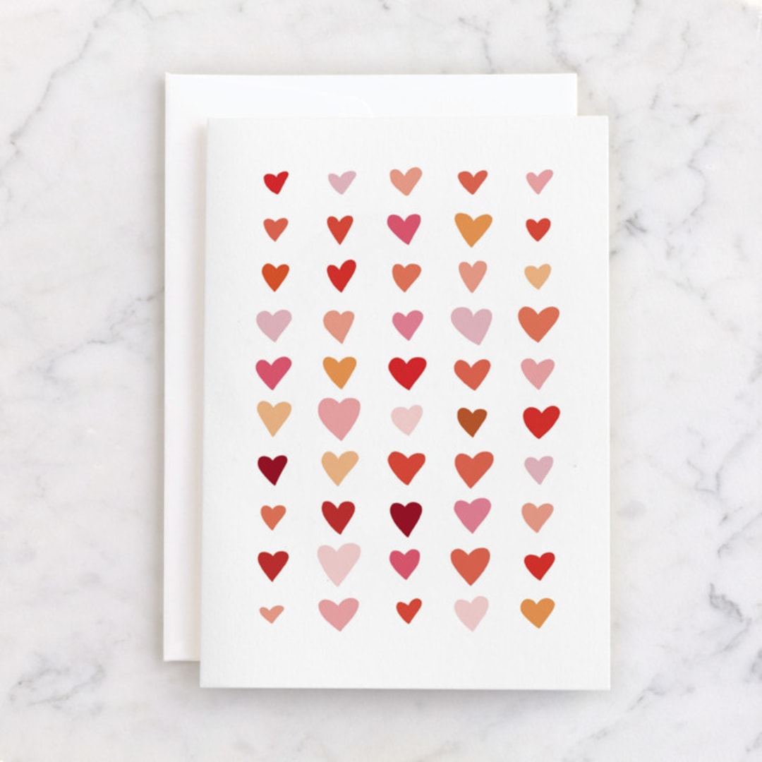 "Happy Fiftieth" - Single Greeting Cards in Scarlet by mo kelley - Front