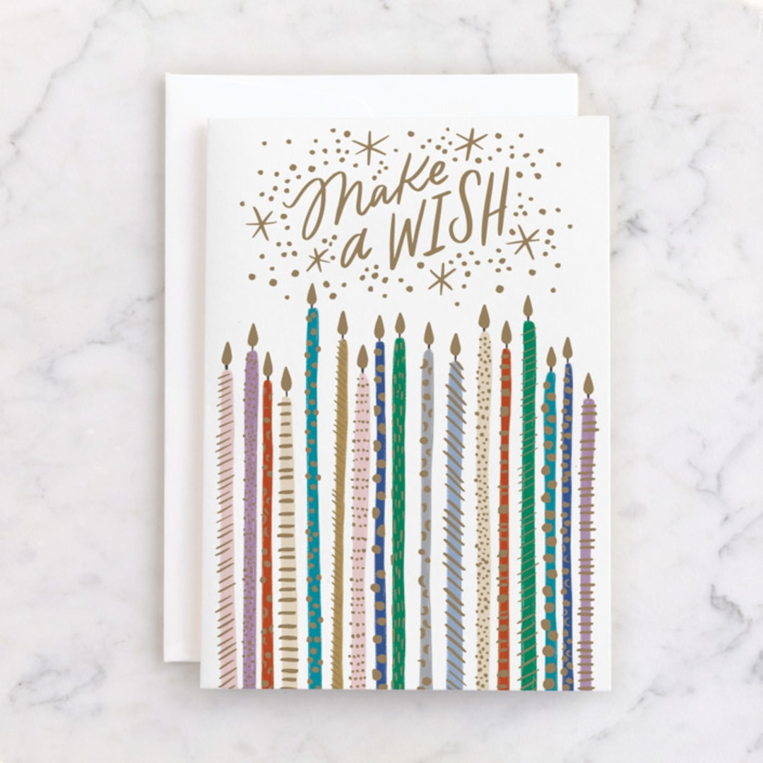 "Make a wish candles" - Single Greeting Cards in Candles by Alethea and Ruth - Front