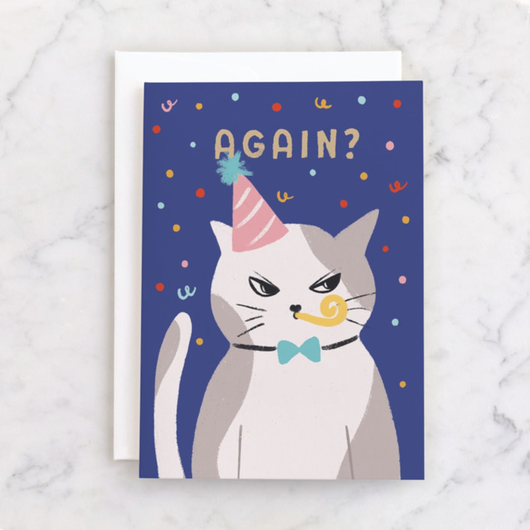 "panookie" - Single Greeting Cards in Periwinkle by chocomocacino - Front