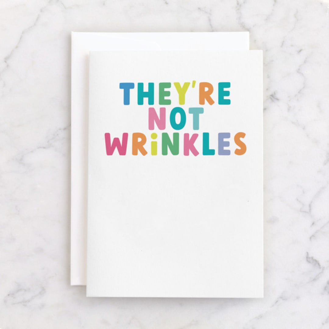 "laugh lines" - Single Greeting Cards in Ivory by Lori Wemple - Front