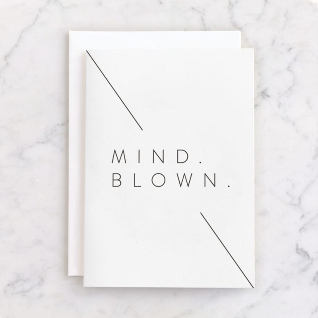 "Mind Blown" - Single Greeting Cards in Raven by Lindsay Stetson Thompson - Front