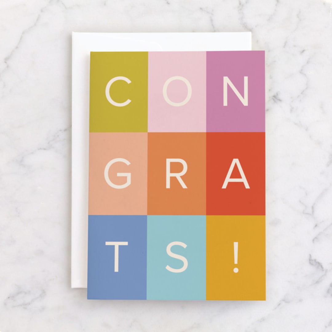 "colorful congrats!" - Single Greeting Cards in Rainbow by Ellen Schlegelmilch - Front