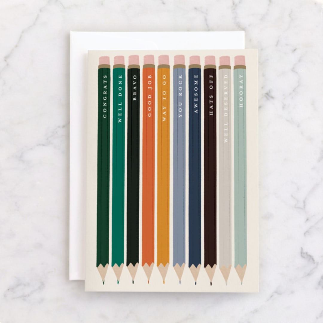 "Sharp" - Single Greeting Cards in Wood by Gwen Bedat - Front