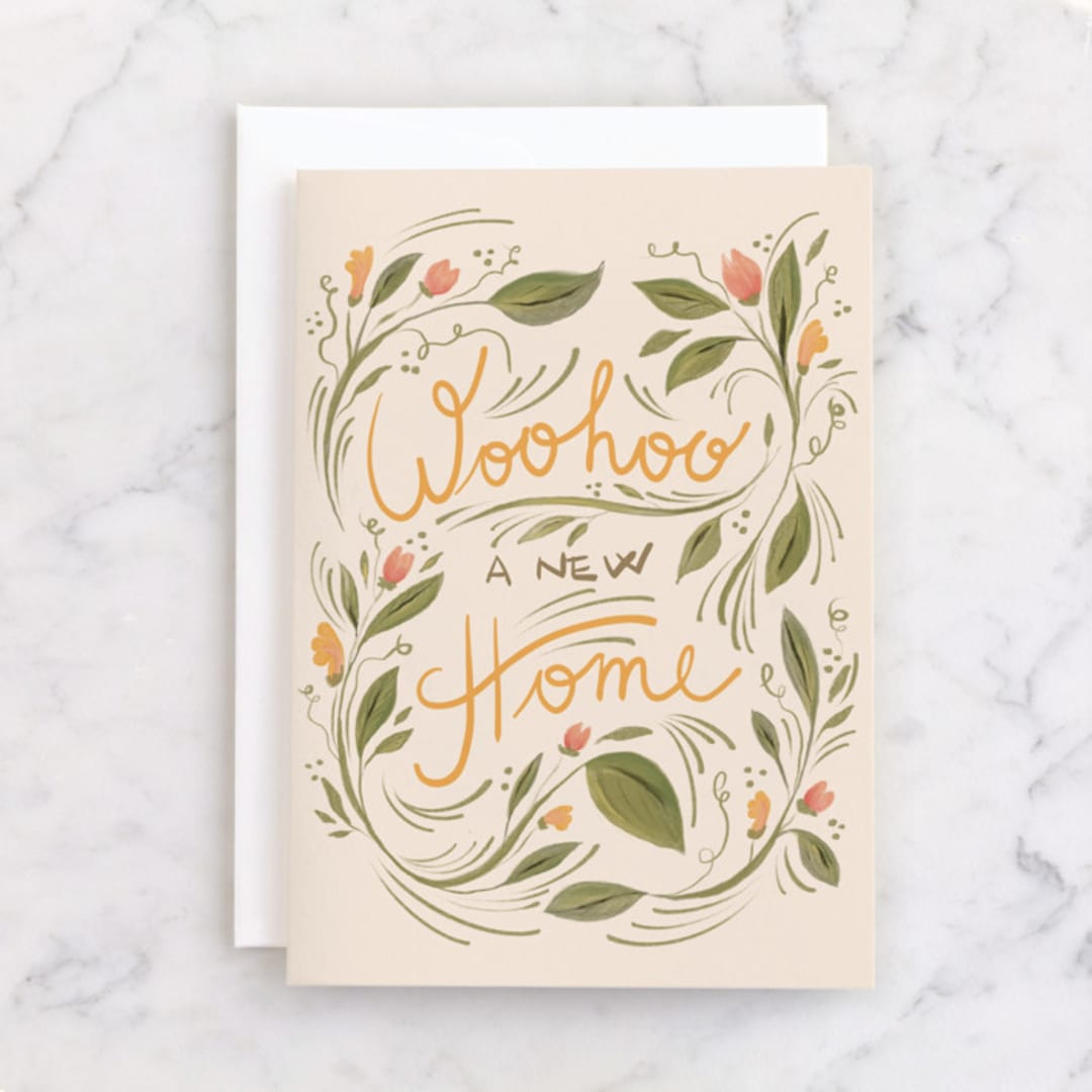 "Decorative garden" - Single Greeting Cards in Carnation by Lucrecia Caporale - Front